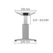 Set picioare birou Eros cu traversa reglabila aluminiu 1000mm-1800mm (2)