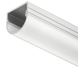 Profil LED aplicat Aluminiu difuzor semirotund 2.5m Hafele