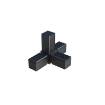 Conector imbinare 4 laturi PVC 20x20 negru