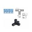 Conector imbinare 4 laturi PVC 20x20 negru 2