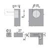 Demontabil Blum D25 alb set 100 buc 2