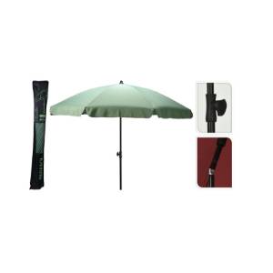 Umbrelă de Plajă H:200cm, D:185cm, Verde - Protecție Solară UPF 30+, Inclinație Reglabilă