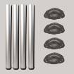 Picior masa H710 mm eco Aluminiu set 4 buc